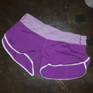 Purple & White Lululemon Running Shots